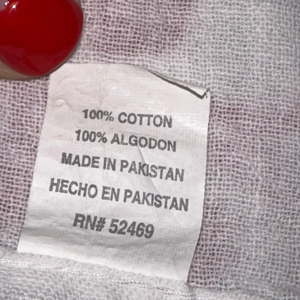 Kei & Molly Textiles Red Clothesline Flour Sack Dish Towel 100% Cotton 28x28